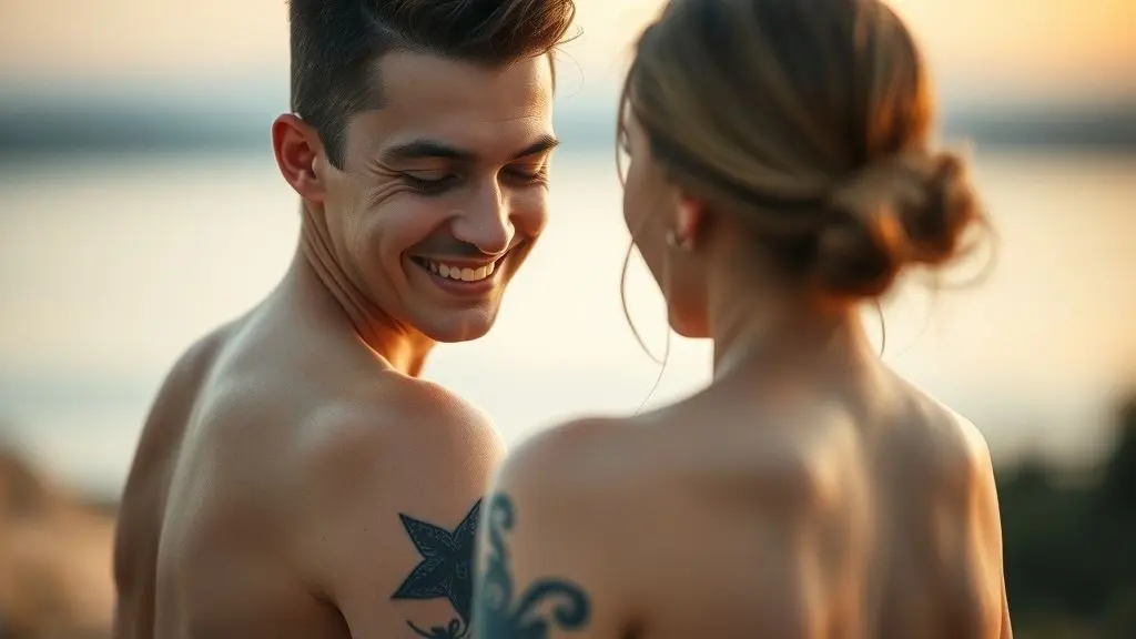 Persona mirando su tatuaje con paz y empoderamiento | Serpromax

